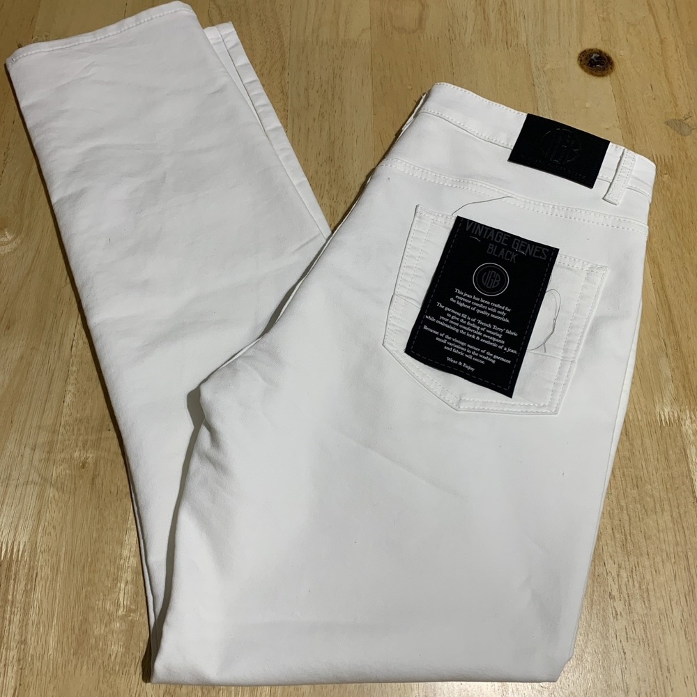 VGB Vintage Genes Black Slim Fit Comfort French Terry Denim Jeans Men's W38X32L